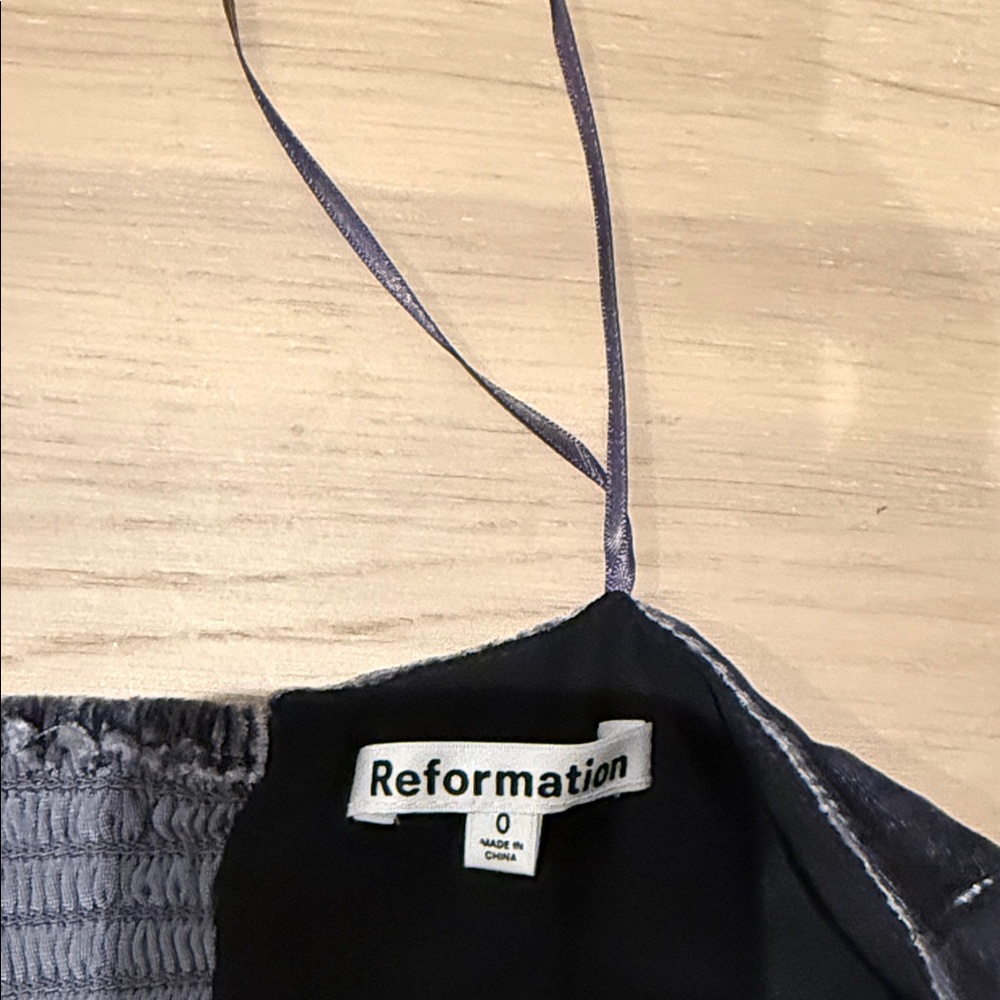 Grey Reformation Velvet Tube Top - Picture 3 of 3